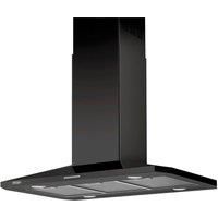 Delonghi KA190BL 60cm Chimney Hood in Matt Black 4 Speed Fan A Rated