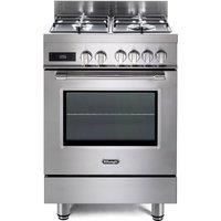 Delonghi DSC626MF 60cm Single Cavity Dual Fuel Cooker in St St Wok Bur