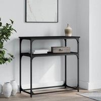 Console Table Black 75x35.5x75 cm Engineered Wood