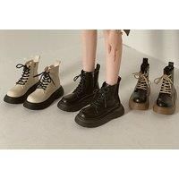 Gothic Lace Ankle Boots In 5 Sizes And 3 Colours For Women - Black