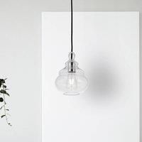 miloox by Sforzin Adone pendant light, transparent, glass, 19 cm, 1-bulb