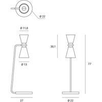 miloox by Sforzin Graal table lamp height 77cm