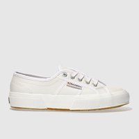 Superga 2750 Cotu EFGLU Womens Ladies White Leather Trainers Shoes Size UK 4-8