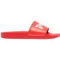 Gothic Print Red Slides