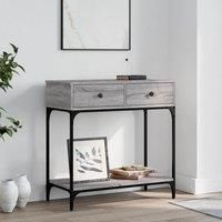 Console Table Grey Sonoma 75x34.5x75 cm Engineered Wood