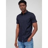 Men's Shirt Armani Short Sleeve Regular Fit Button up in Blue