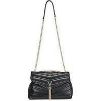 Mario Valentino Women/'s Black Quilted Shoulder Strap, Black, One Size