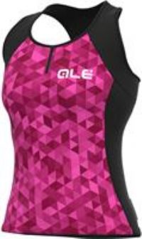 Alé Cycling Women/'s Solid Triangles Tank Top, Fluo Pink/Violet, 3XL