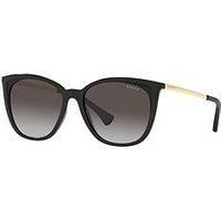 RALPH RA5280 50018G Shiny Black Gradient Grey 55 mm Women's Sunglasses