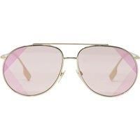 BURBERRY BE3138 110984 Light Gold/Pink UV Print Beige 61-14-140 Sunglasses Ne...