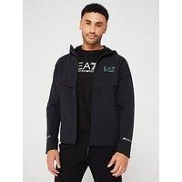 Ea7 Emporio Armani Ventus7 Lightweight Hooded Jacket - Black