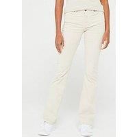 Armani Exchange High Waist Flare Jean - Beige