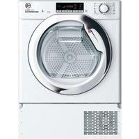 Hoover BATD H7A2TCE-80 7kg Integrated Heat Pump Tumble Dryer, A++ Rated, White & Chrome