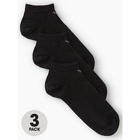 Emporio Armani Underwear Men/'s 3-Pack in-Shoe Socks, White-Black-Marine, L/XL