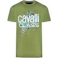 Cavalli Class Snake Skin Scribble Green T-Shirt