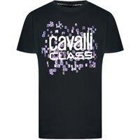 Cavalli Class Scales Design Logo Black T-Shirt