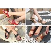 Bunion Support Platform Sandals - 6 Sizes & 4 Colours! - Khaki