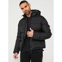 North Sails Beam Hooded Puffer Jacket - Black