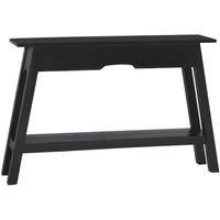 Console Table Black 110x30x75 cm Solid Wood Mahogany