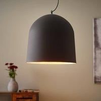 Crater 3 Light Dome Ceiling Pendant Black Gold E27