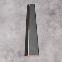 FARO BARCELONA Black-golden Pluma aluminium pendant lamp, LED