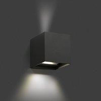 FARO BARCELONA Olan LED outdoor wall light, dark grey