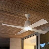 Faro Barcelona 33480 – TYPHOON Ceiling Fan White with DC Motor ø130 White 4 Paddle IP44