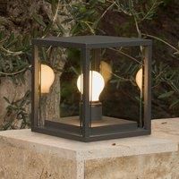 FARO BARCELONA Cubic Nala pillar light in dark grey