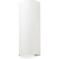 FARO BARCELONA Cotton wall light, curved, 37 x 15 cm, beige