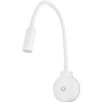 FARO BARCELONA Pixie LED wall light, flexible arm, white