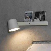 FARO BARCELONA Tila wall light, pivotable head, white