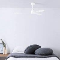 FARO BARCELONA Amelia ceiling fan, DC motor, 3 blades, white