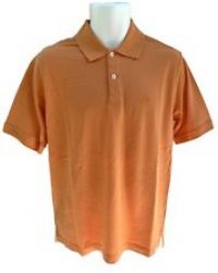 New Vintage THOMAS BURBERRY Slim Fit Polo Shirt Pique Cotton Orange L (B Grade)