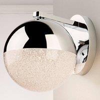 Sphere LED wall light, chrome