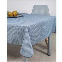 Stain Resistant Tablecloth Blue Waves