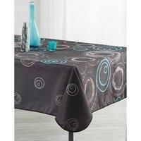 Stain Resistant Tablecloth Orbits Blue