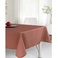 Stain Resistant Tablecloth Red Print