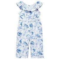 Mango Younger Girls Shell Print Jumpsuit - Blue