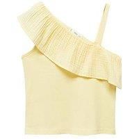 Mango Girls Strappy Frill Vest Top - Yellow