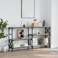 Console Table Grey Sonoma 150x29x76.5 cm Engineered Wood