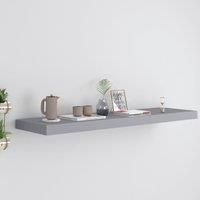 Floating Wall Shelf Grey 90x23.5x3.8 cm MDF