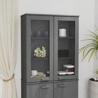 Top for Highboard HAMAR Dark Grey 85x35x100cm Solid Wood Pine