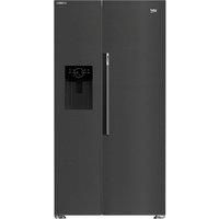 BEKO HarvestFresh ASN652VPZ Fridge Freezer - Black Steel, Black,Silver/Grey