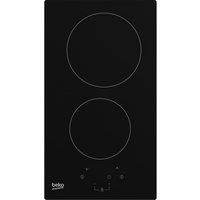 BEKO HDMC32410BT 30 cm Electric Ceramic Domino Hob - Black, Black