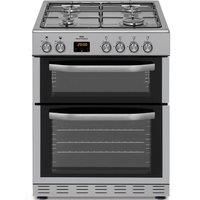 New World NWMID63GS 60cm Twin Cavity Gas Cooker in Silver 66L 23L