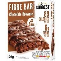 Sunbest 4 Pack Chocolate Brownie Fibre Bar (4x 24g)