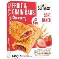 Sunbest 4 Pack Strawberry Fruit & Grain Bars (4x 37g)