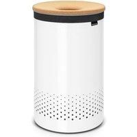 Brabantia Large Laundry Bin with Cork Lid, 60 L - White