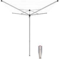 Brabantia Rotary Topspinner Airer 40m, Split Pole - Metallic Grey