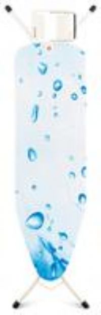 Brabantia Ironing Board size B  (124 x 38 cm) with Adjustable Iron Rest, Ice Water Cover